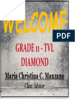 Welcome: Grade 11 - TVL Diamond