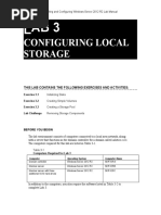 Configuring Local Storage: This Lab Contains The Following Exercises and Activities