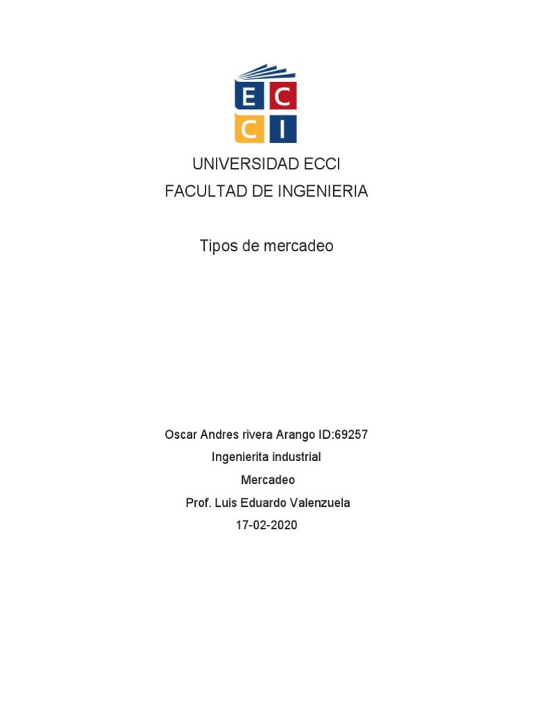 Universidad Ecci Rse Pdf Negocios Arte