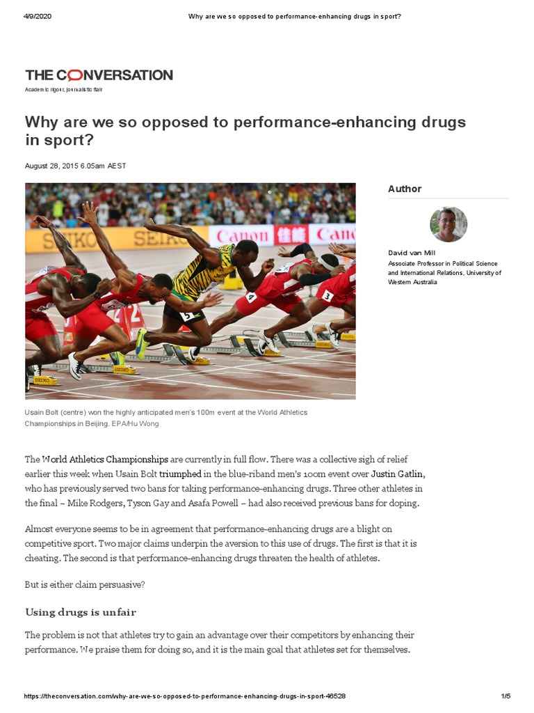 Questioning the Arguments Against PerformanceEnhancing Drugs in Sport