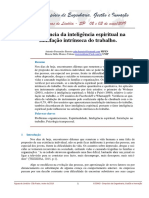 A influência da inteligência espiritual na satisfacao intrinseca do trabalho