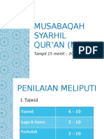 Musabaqah Syarhil Qur'An (MSQ) : Tampil 15 Menit - 20 Menit