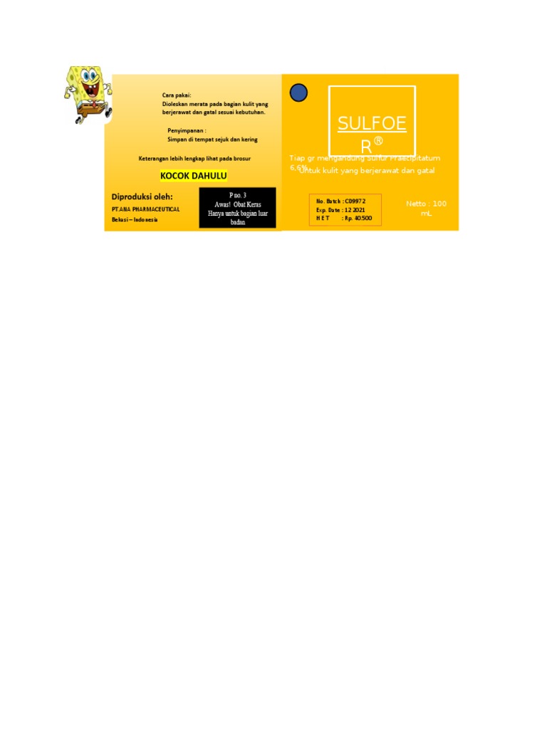 Sulfur Label | PDF