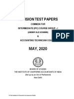 Revision Test Papers: Common For Intermediate (IPC) Course Group - I