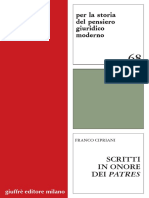 Franco Cipriani. Scritti in Onore Dei Patres PDF