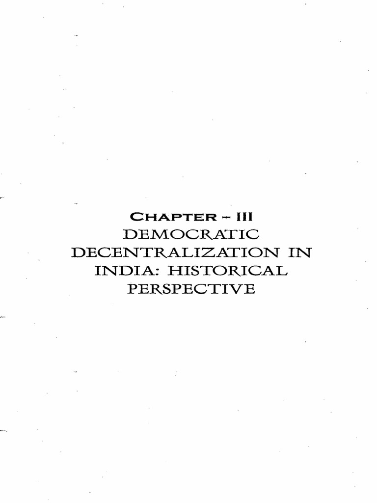 Evolution of Democratic Decentralization in India | PDF | Government