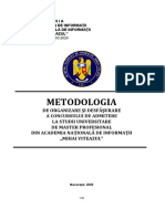 Metodologie Admitere Master Profesional 2020 PDF