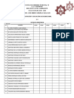 Lista de Asistencia - 1° F - Tutoría