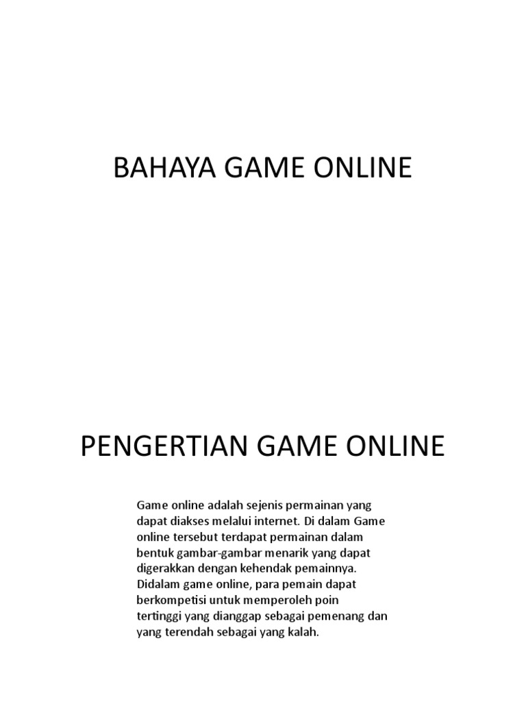 Bahaya Game Online PDF