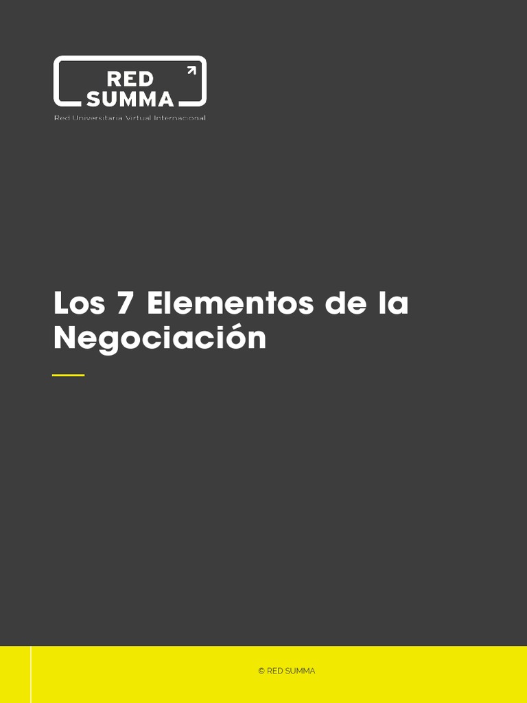 7 Elementos Negociacion PDF Legitimidad pol tica Negociaci n