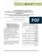 SEGUNDA ENTREGA DE PROYECTO Analisis Del Desempeño Ambiental en El Proceso de Elaboración de Queso en La Planta Agroindustrial Posada Jaramillo Ltda