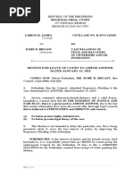 Motion For Leave To Amend Pleading
