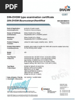 Din-Dvgwtype Examination Certificate: Din-Dvgw-Baumusterprüfzertifikat