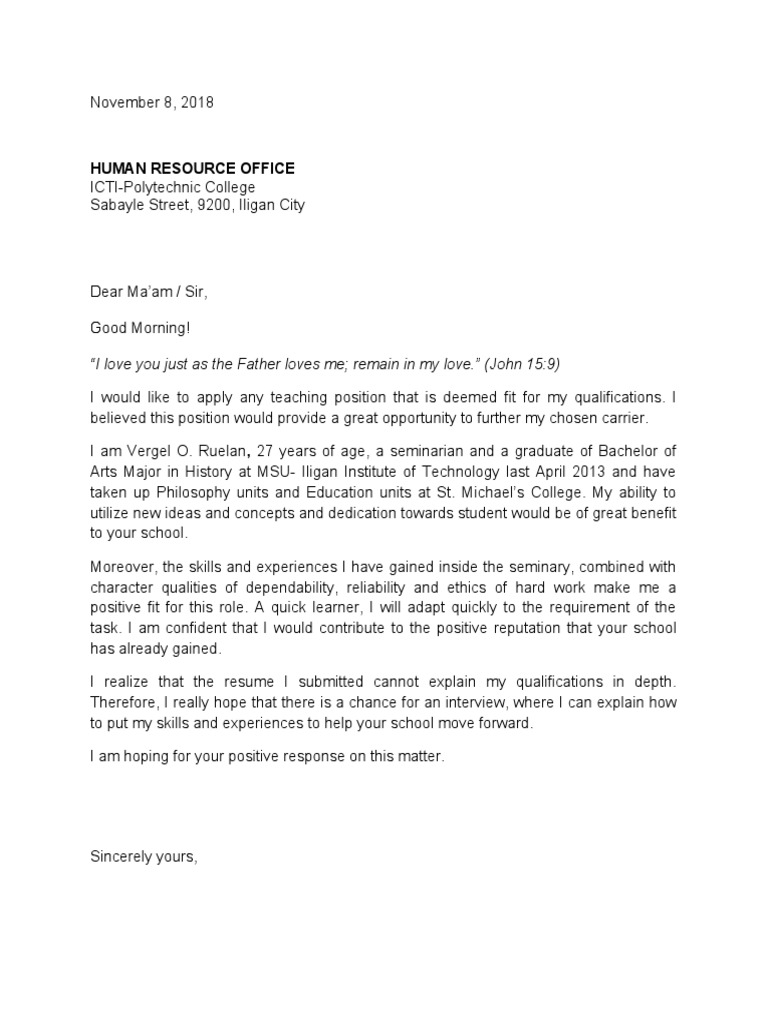 Application Letter-ICITI | PDF