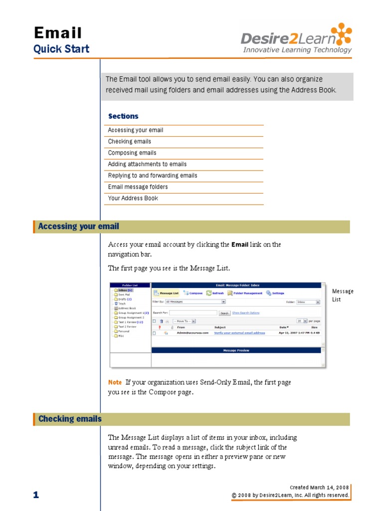 Email Quick Start v8.3.0 | PDF | Icon (Computing) | Software