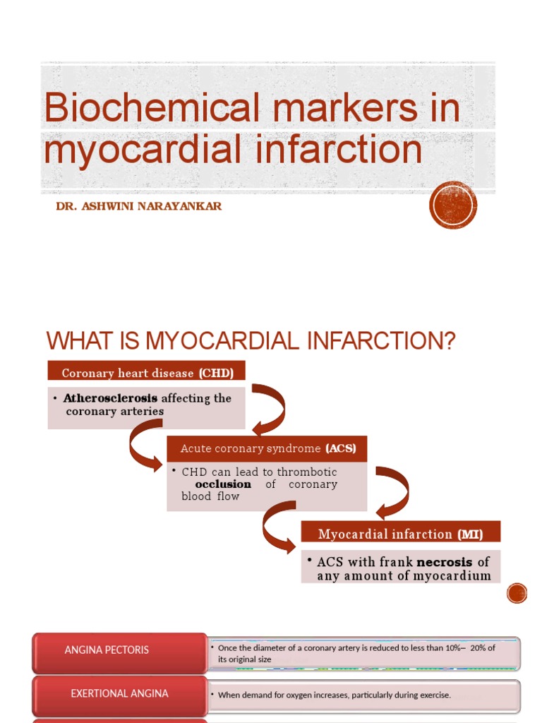 Biochemical Markers in Myocardial Infarction: Dr. Ashwini Narayankar ...