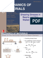 Mechanics of Materials: Shearing Stresses in Beams and Thin-Walled Members