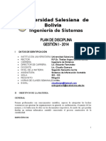 Universidad Salesiana de Bolivia: Ingeniería de Sistemas