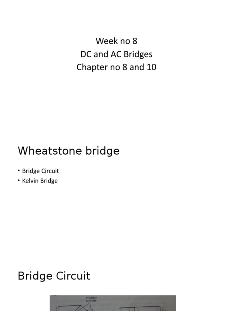 DC and AC Bridge Circuits Overview | PDF | Home & Garden | Technology ...