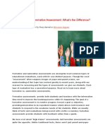 Formative and Summative Mathematics Assessment