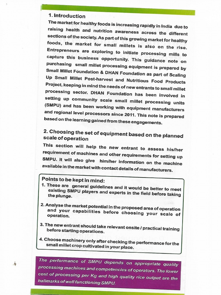 Guidance For Purchasing Millet Processing Machines PDF