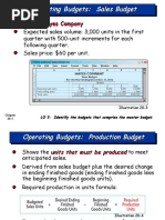 Operating Budgets: Sales Budget Operating Budgets: Sales Budget