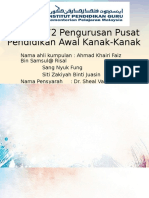 TUTORIAL 3 PAKK 3272 Pengurusan Pusat Pendidikan Awal Kanak-Kanak