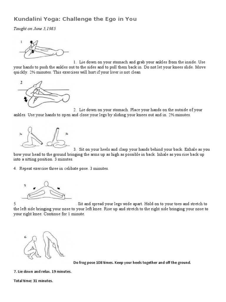 Kundalini Yoga: Ego Challenge Exercises | PDF