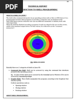 Technical Report Introduction To Shell Programming: What Is A Shell in Linux ?