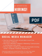 We'Re Hiring!: Social Media Manager