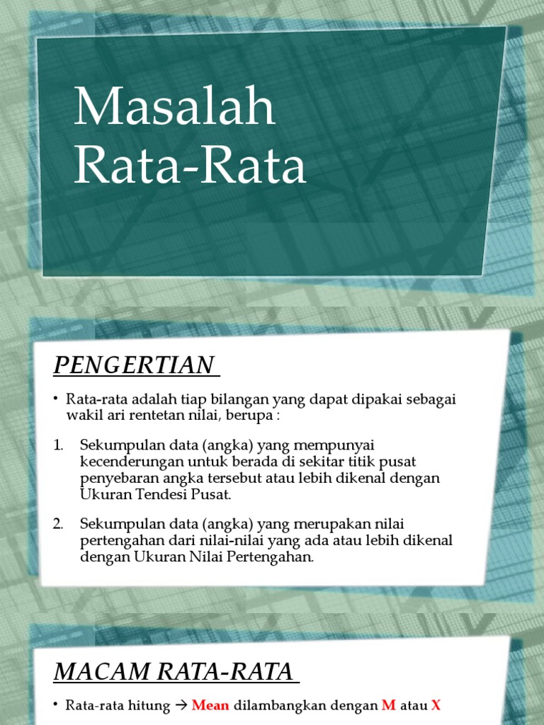 Masalah Rata-Rata | PDF | Metode & Bahan Ajar