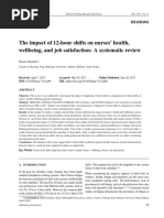 The Impact of 12-Hour Shifts On Nurses' Health, Wellbeing, and Job Satisfaction: A Systematic Review