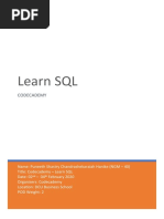 Digital Reflection 3 - SQL