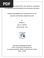 Study On Organization and Digital Banking Awareness Programme in State Bank of India