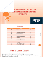 Depletion of Ozone Layer in The Atmosphere and Its Effects