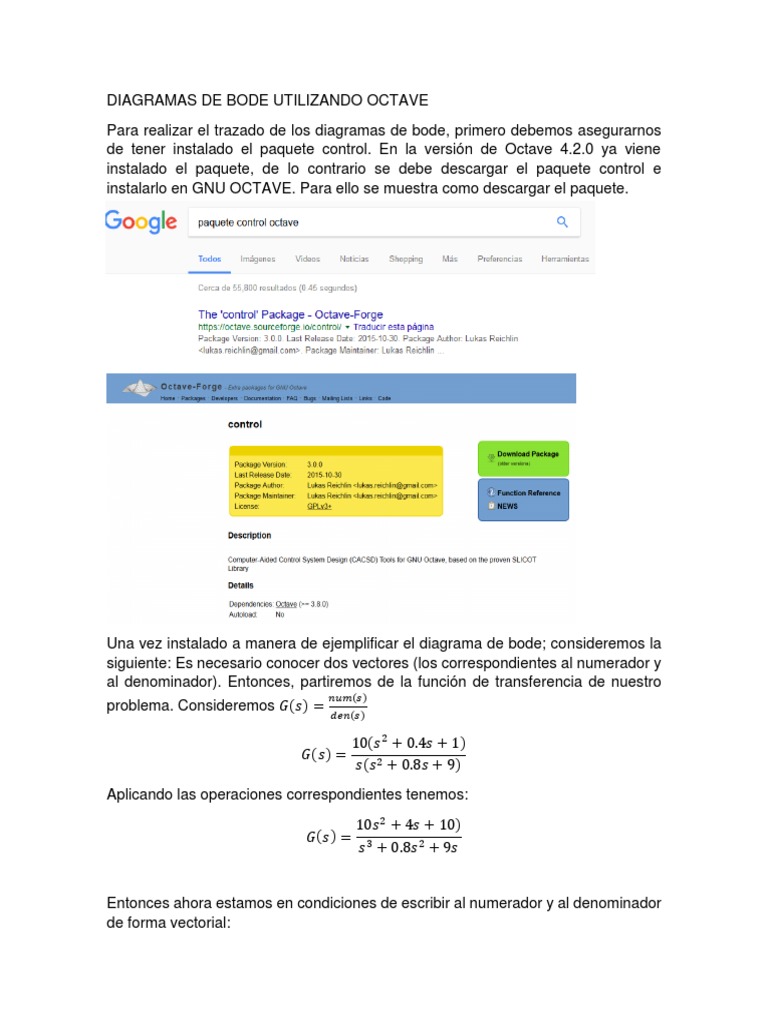 Diagramas de Bode Utilizando Octave PDF | PDF | Vector Euclidiano ...