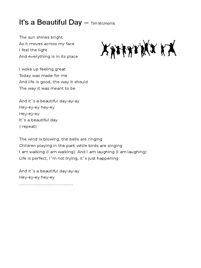 LyricsIt S A Beautiful Day PDF