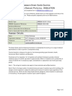 Assessors Green Guide Queries Bespoke Element Proforma - INSULATION