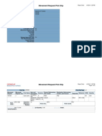 Movement Request Pick Slip: Manufacturing