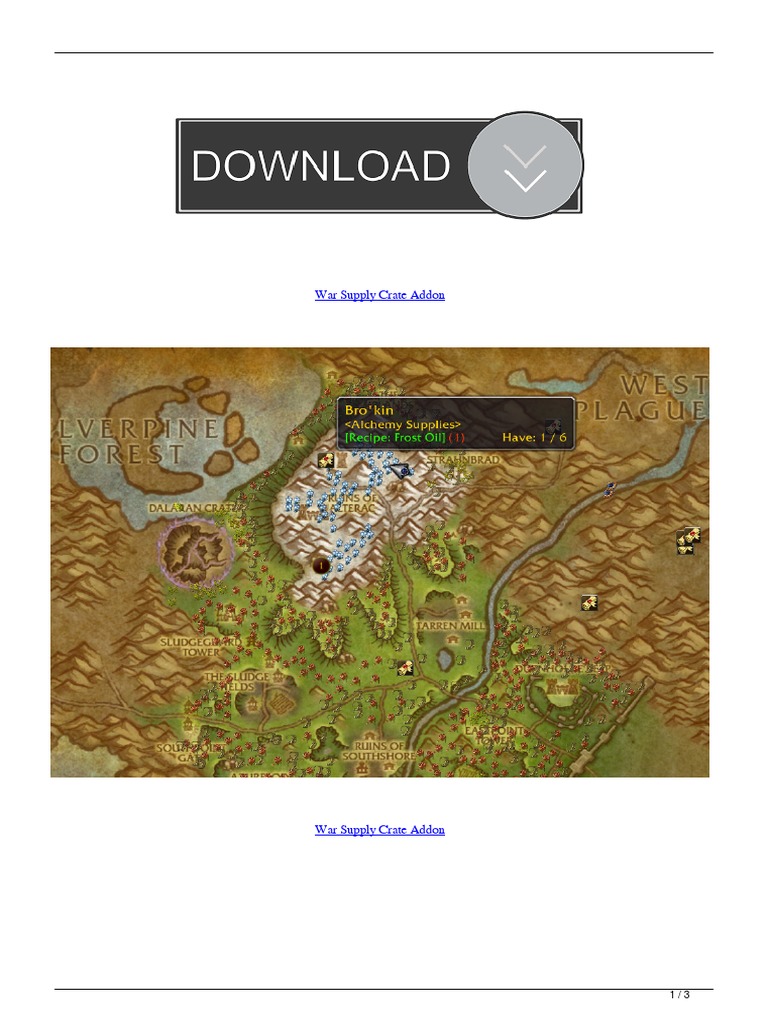 War Supply Crate Addon PDF PDF World Of Warcraft Video Games