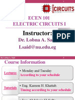 ECEN 101 Electric Circuits I: Instructor