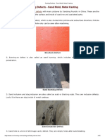 Casting Defects - Sand Mold, Metal Casting PDF