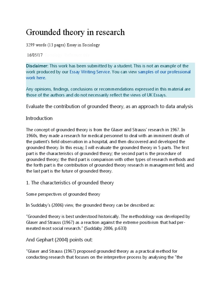 Evaluating Grounded Theory in Sociology | PDF | Hypothesis ...