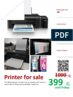 Printer For Sale (UPDATED)