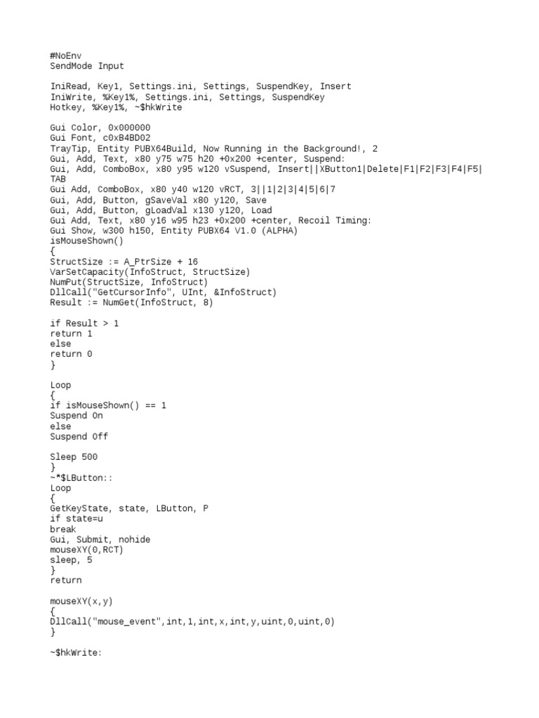 AHK Script for Game Key Management | PDF | Business | Computers