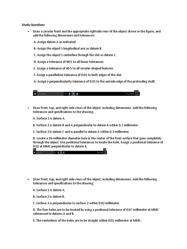 Engineering Drawing Tolerances Guide | PDF | Technology & Engineering