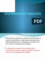 Discriminant Analysis