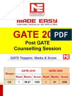 Post GATE-Admission 2020 IITs - CS