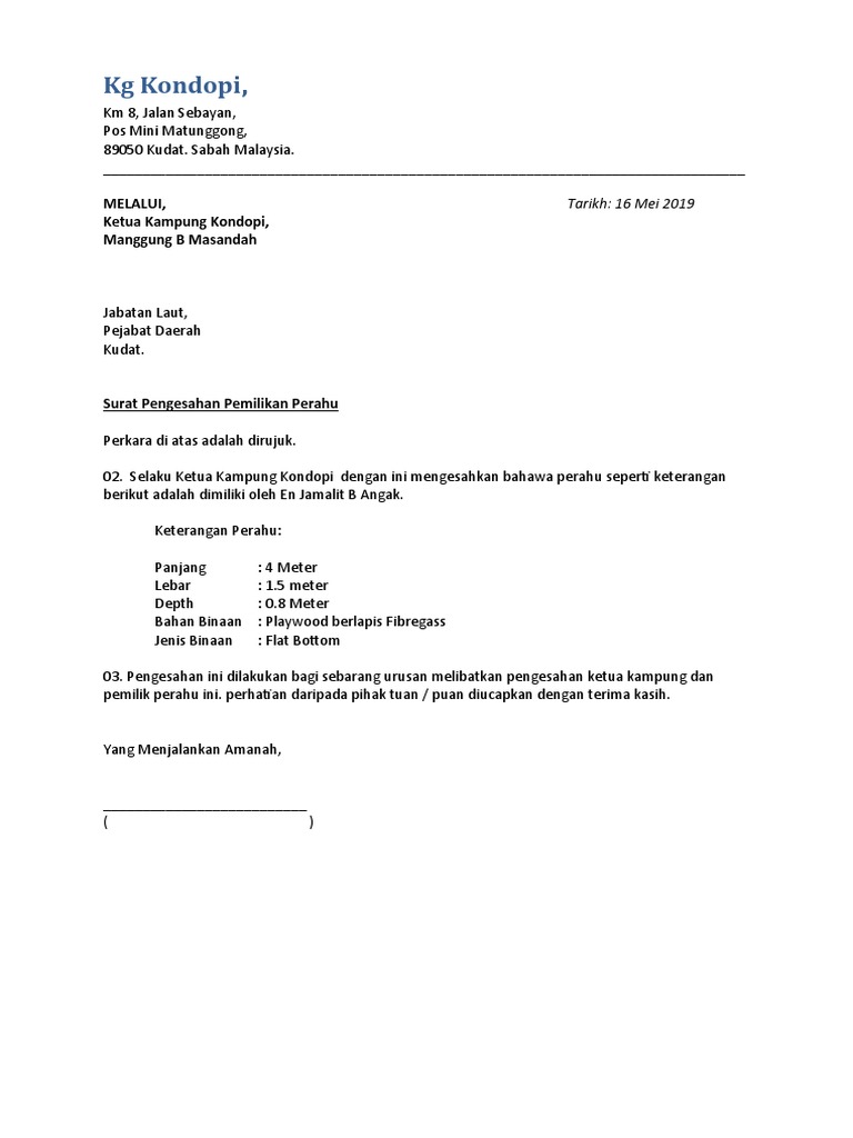 Surat Akuan KG  PDF
