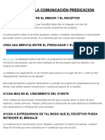 Importancia de La Comunicación Predicacion